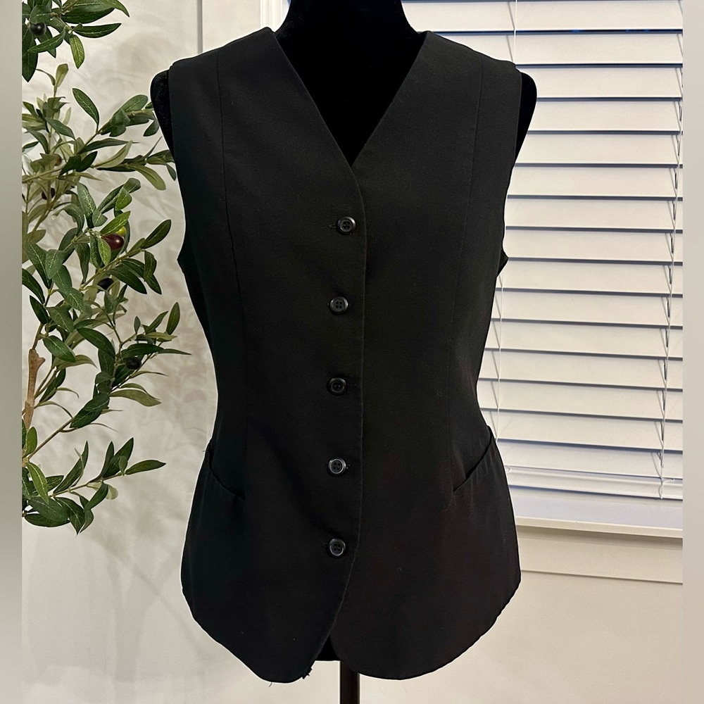 Chic Black Button-Up Vest